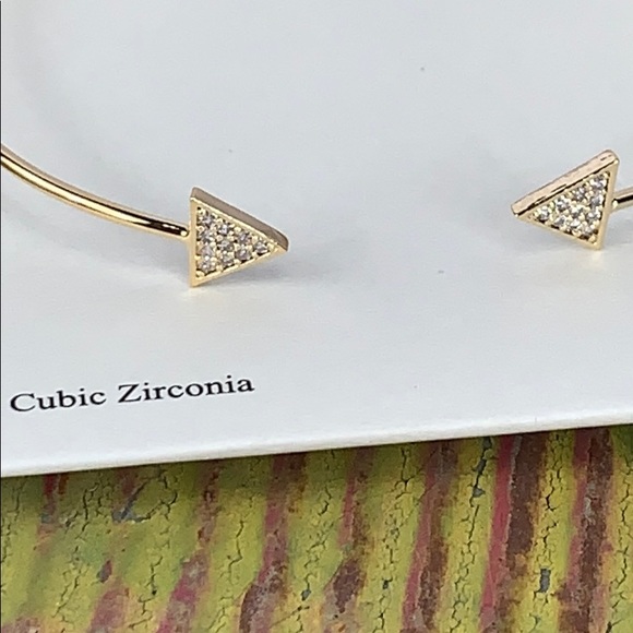 Cubic Zirconia Adjustable Bangle - Picture 2 of 2